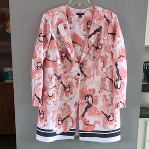 Alfani Pink and Black Artistic Blazer